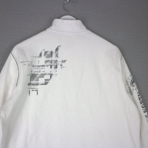 Point Zero Y2K Quarter Zip Cotton Sweater Large - Picture 7 of 7